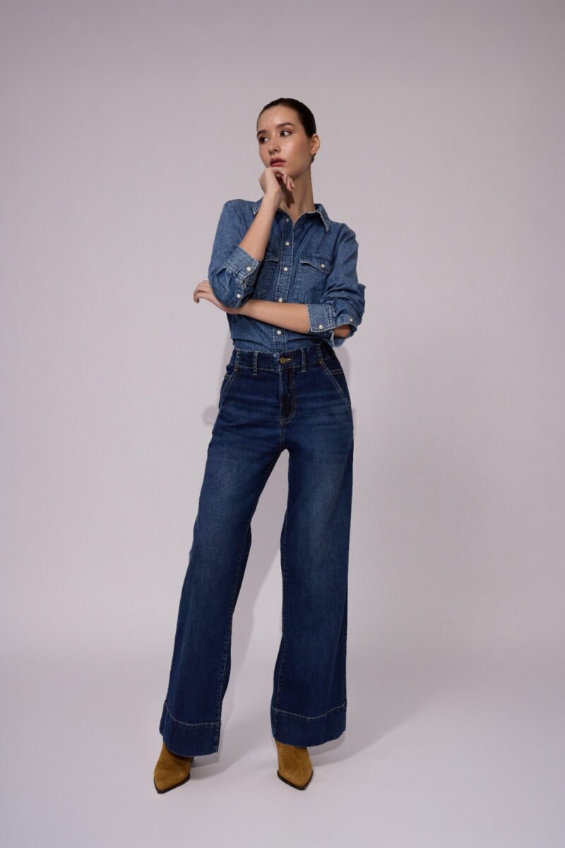Jean Wide Leg Azul Oscuro